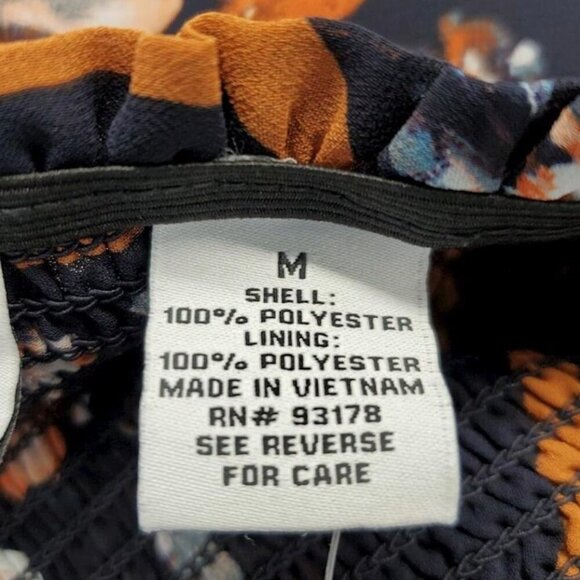 NWT EVIE ANTHROPOLOGIE NAVY FLORAL PRINT TIERED MAXI DRESS MEDIUM - Picture 6 of 7